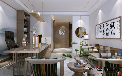 石嘴山办公室装修设计项目|津都华丽设计