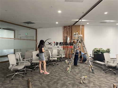 石嘴山办公室装修设计项目|津都华丽设计